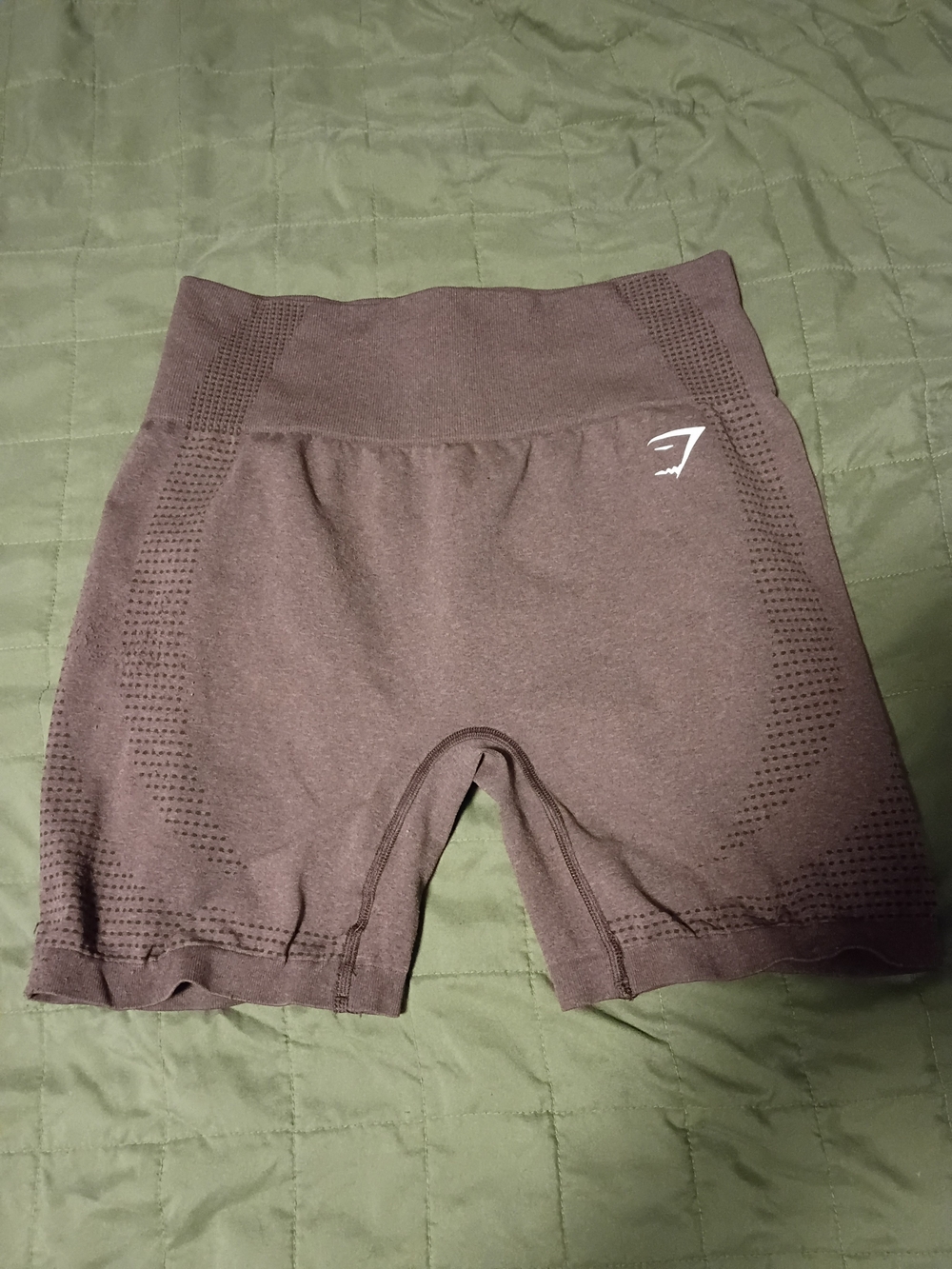 Gymshark Women’s Brown High-Rise Seamless Bike Shorts